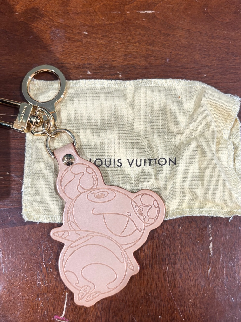 Louis Vuitton Panda limited edition Leather Keychain new never used